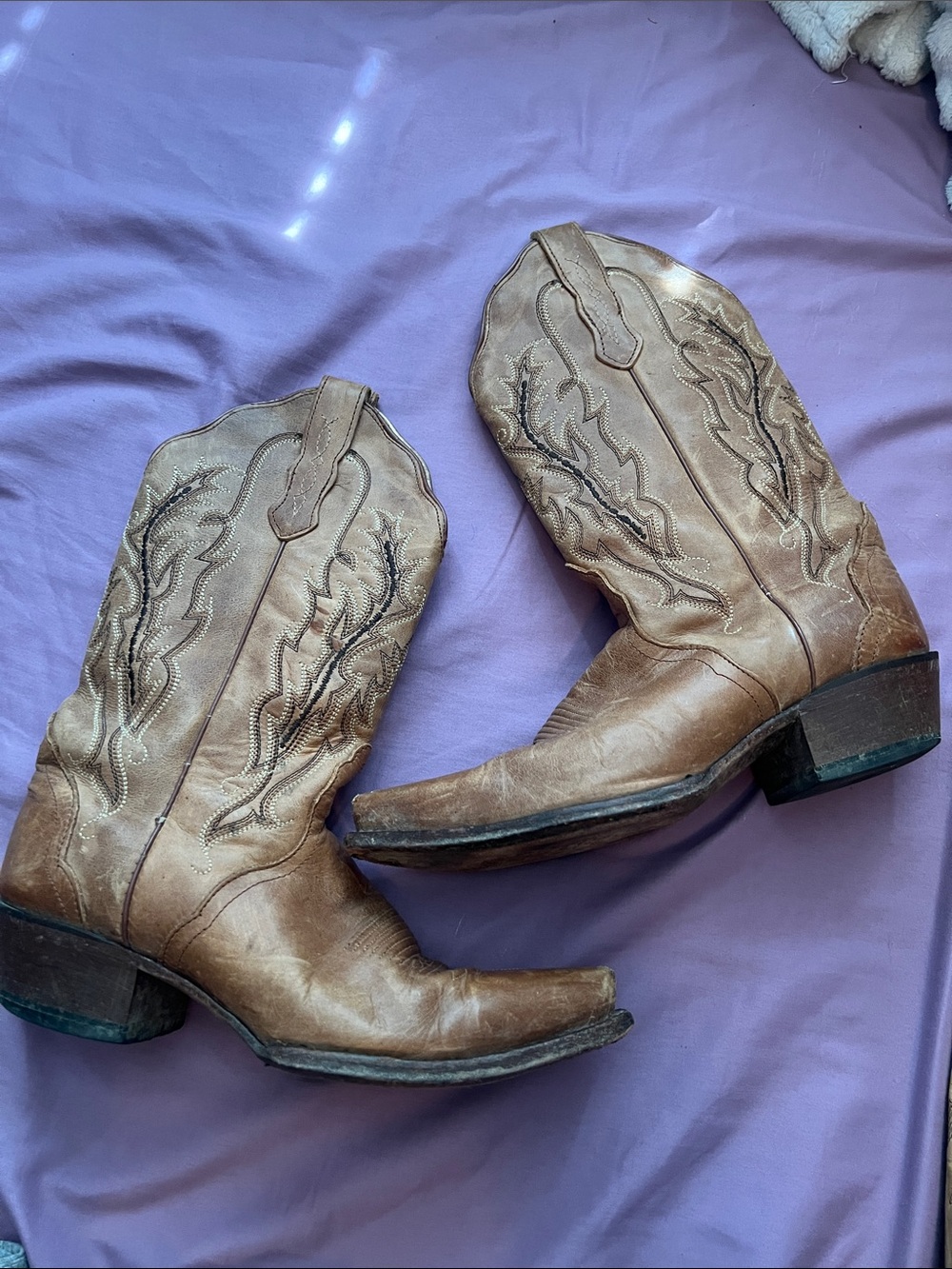 Women’s Brown Western Heeled Cowboy Boots